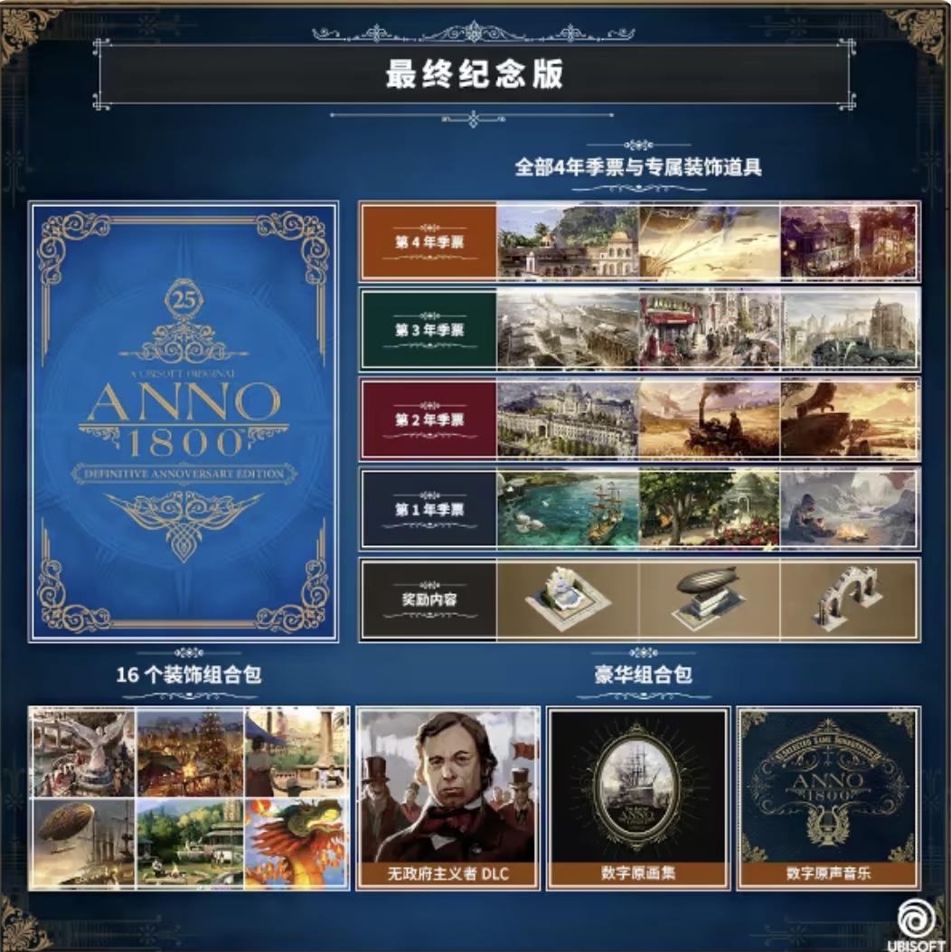 图片[5]-纪元1800 最终纪念版 V18.4.1412158-CarckFix-时代之末+全DLC+预购奖励+全季票+电子书+原声音乐+修改器|解压即撸-乐游二次元